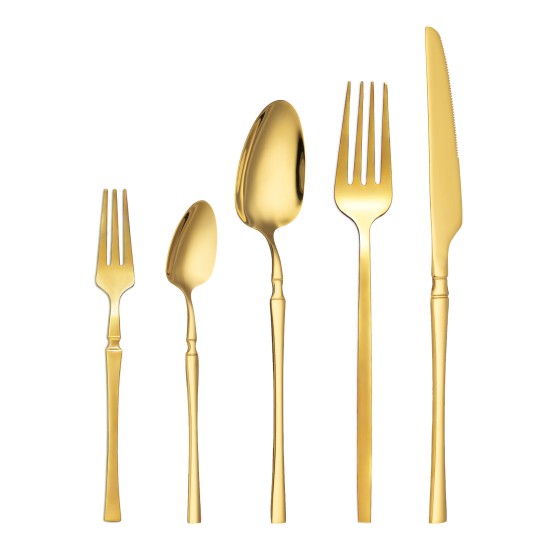30pcs Gold Stainless Steel  Cutlery Set Flatware Tableware Utensil Dinnerware 